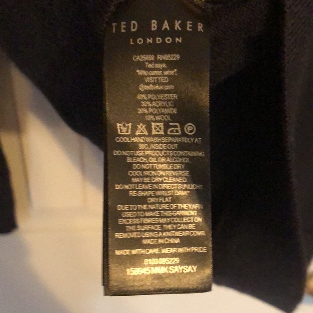 Ted Baker London Patch Pocket Crewneck in Navy - Picture 14 of 14